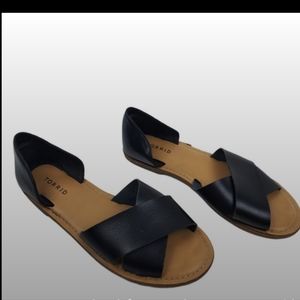 Torrid CRISSCROSS STRAP D'ORSAY FLATS Leather Wide